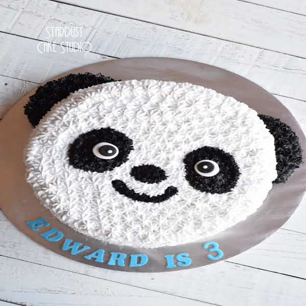 Panda Happy Birthday Cake | Chocolate Cake; Dark Chocolate G… | Flickr