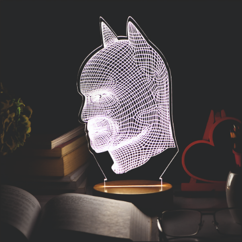 Gift 3D Illusion Night Lamp with USB Cord and Wooden Steam Beach Base |  Send 3D LED Acrylic Lamp 