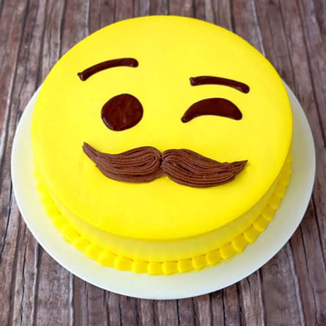 Online heart shaped moustache pinata cake for dad to Chennai, Express  Delivery - ChennaiOnlineFlorists